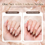 Beetles Nude Jelly Gel Polish Set with Chrome Powder (A - Sheer | Nude | Ballerina Dream)