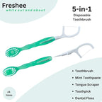 Freshee Bead -5 in 1 Disposable Mini Toothbrush - Image 2