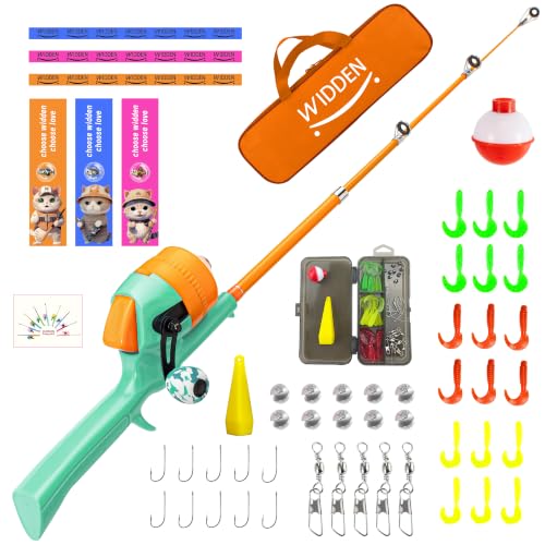Kids Fishing Pole (Surge Green & Blaze Orange)
