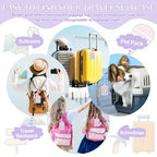Personalized Initial Luggage Tags for Suitcase (Purple Leather,glod Letter / D)