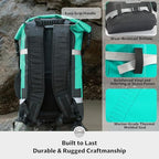 30/40/55L Waterproof Dry Backpack & Phone Case - Large Floating Dry Bag for Kayaking, Travel, Hiking, Fishing, Camping, Motorcycles & Beach, Heavy-Duty Roll Top Men/Women (Teal) (Teal / 30L)