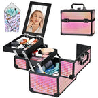 Makeup Case Organizer (Black Bright Pink)