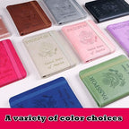 Premium Leather Passport Holder Covers Case (ELA-ROSE RED)