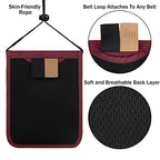 Travel Pouch Neck Wallet Family Passport Holder Organizer Case with RFID Blocking (6x7.5In / Wine Red)