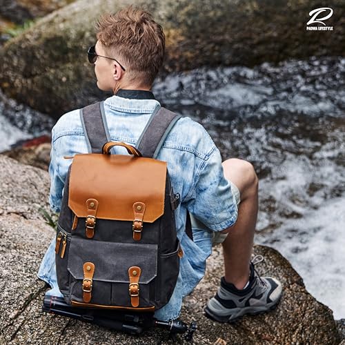Gray Black Camera Backpack (Gray Black)