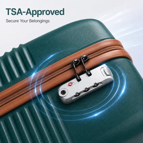 Carry On Luggage 22x14x9 Airline Approved Suitcase with Wheels (Teal / 3 Piece Sets (20/BP/TB))