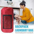 Laundry Bag Backpack (1Pack / Red)