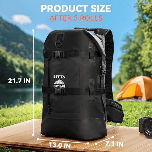 Dry Bags Waterproof Backpack 40L for Men & Women (Black / 40L)