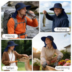 Sun Hat for Men Women with Neck Flap (6 3/4-6 7/8 / 1pack-navy Sleeves)
