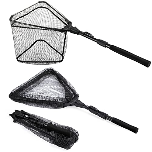 Fishing Net Fish Floating Landing Net with Handle (16/40cm Hoop Size (Telescopic Pole) / 1.0m (Extendable))