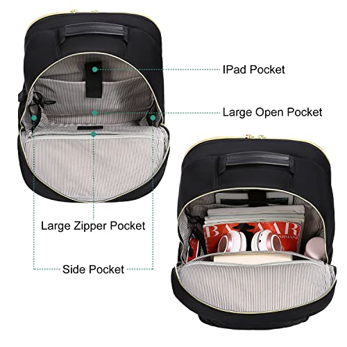 Large Travel Backpack Women with 17.3 (A Black / 18-Inch)