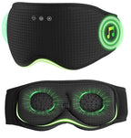 Bluetooth Sleep Headphones with 3D Eye Mask for Zero Pressure (Gloss Black)