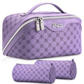 Travel Makeup Bag Cosmetic Bags for Women (A-9-Purple)