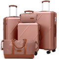 Luggage Sets 5 Piece (Pink / 5PCS)