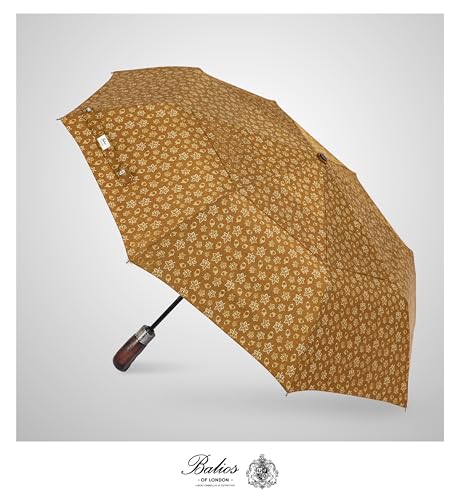 Folding Umbrella Real Wood Handle Maple Leaves Spicy Mustard (Maple Leaves Spicy Mustard)