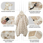 Hooded Rain Poncho for Adult with Pocket (Parallelogram)