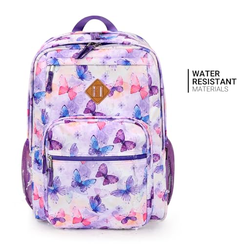 26L Backpack for College (Butterfly Purple / 16.5 Inch)