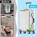 Clear PVC Suitcase Cover Tough Protector (20inch / 90%clear 10%grey)