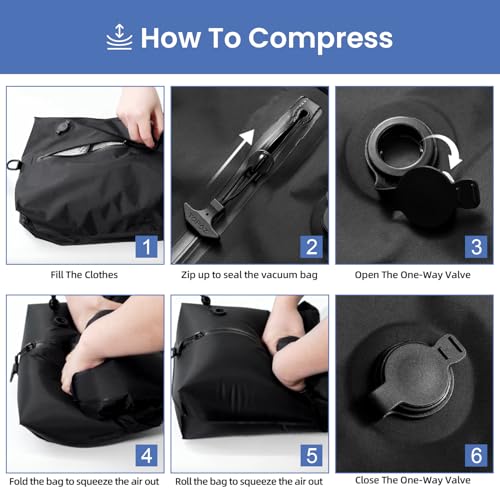 TPU Vacuum Bag for Travel (Black / Large)