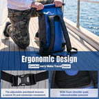 20L Waterproof Dry Bag Boating Backpack for Travel Hiking Camping Kayaking Hiking Swimming Floating Submersible Dry Bag Deep blue (20L / Deep blue)