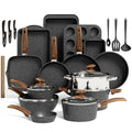 Induction Cookware & Bakeware Set (30 PCS Cookware Set / Black)