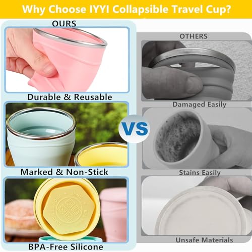 Collapsible Cup for Travel (Gray+Brown)