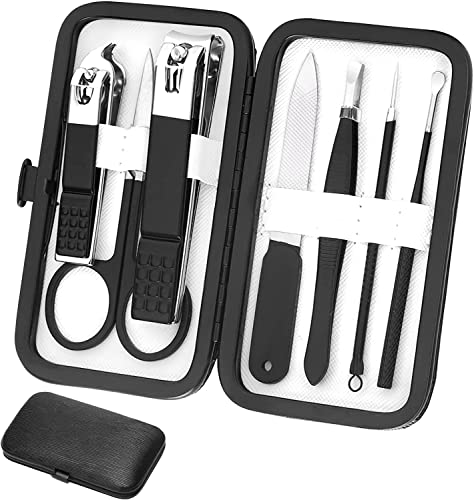 Nail Clippers Set Professional Manicure Set Grooming Kits Nail Kit (Black and White)