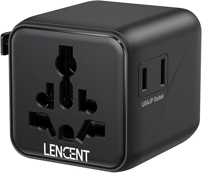 LENCENT Universal Travel Plug Adapter, International Power Adaptor by LENCENT