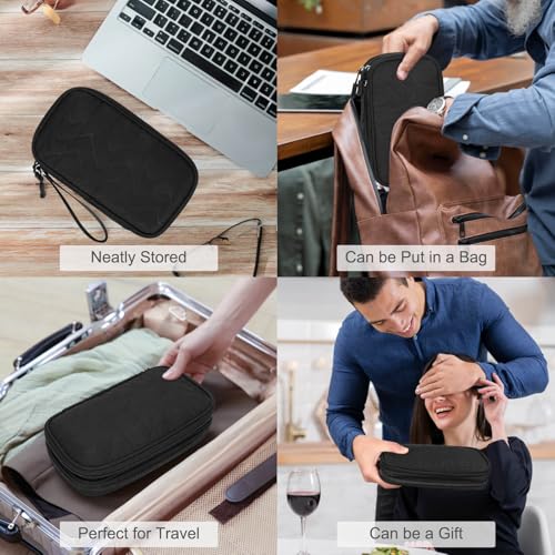 Electronic Organizer (8.3 x 5 x 2.6 inches / Black Quilted)