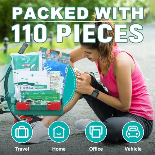 110 Pieces Small First Aid Kit (110 Pieces)