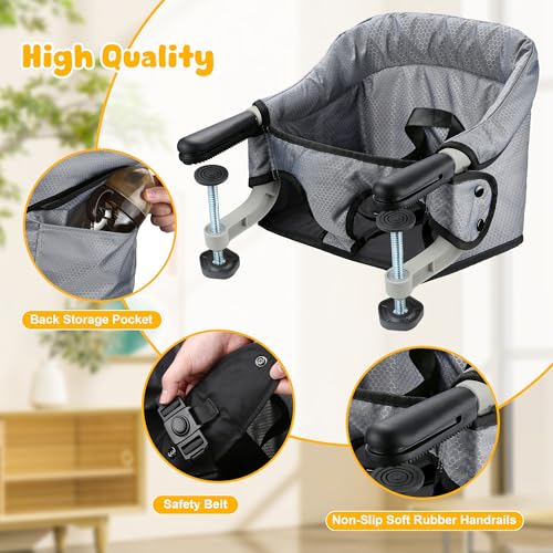 Hook On High Chair (Table Clamping Chair / Grey)