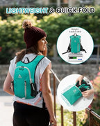 Foldable Small Hiking Backpack with 3 Strap Pockets (Mossgreen-)