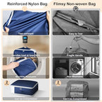 Comforter Storage Bag (Navy Blue / 6 Pack - 3-Layer)