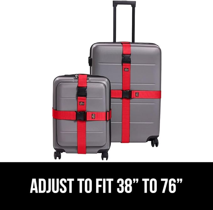 GORILLA GRIP Heavy Duty 8 Pack Adjustable Luggage Straps - Image 8