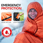 Emergency Sleeping Bag Mylar Thermal Bivy Survival Gear & Supplies Foil ([1 Pack])