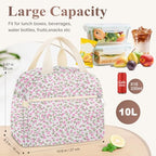 Lunch Box for Women (B-B-Corduroy Pink Flower / Medium - 10L)