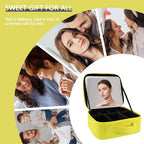 Makeup Bag with Led Mirror (Yellow / with LED mirror)