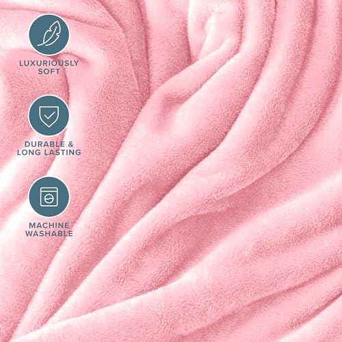 Fleece Blanket Luxury Microplush (King / 18 - Light Pink)