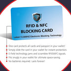 5 Pack RFID Blocking Card for Credit Debit ID Card (Sky Blue)