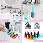 Boar Bristle Hair Brush (Green+Blue)