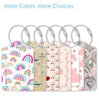 Luggage Tags Privacy Cover ID Label for Travel Bag Suitcase (Dreamy Rainbow)
