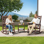Outdoor Rocking Chair Set of 2 (Coffee / 2 Packs)