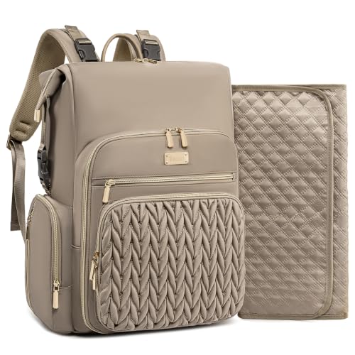 4 in 1 Convertible Diaper Bag Backpack (Khaki-1)