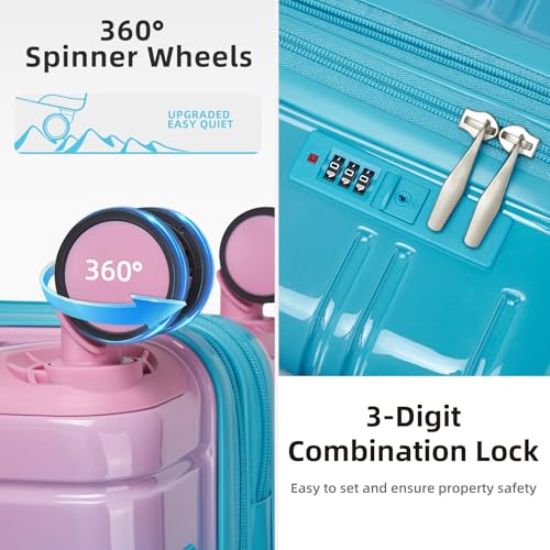 Luggage Sets 5 Piece (Cotton Candy / 5 Piece Set (20/24/28/DB/TB))