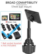 Solid GPS Cup Holder Mount for Garmin [Adjustable Arm]