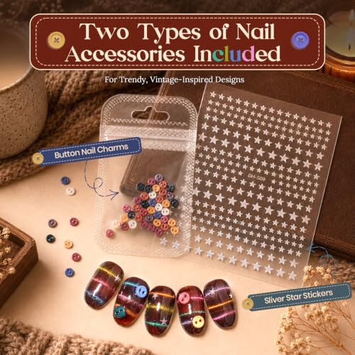 Beetles Mocha Sweater Cat Eye Gel Nail Polish Set (A - Brown Nude Gold | Mocha Sweater)