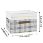 Collapsible Storage Bins with Lids (5 pack / Gray & White)