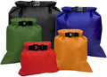 Pimoys 5 Pack Waterproof Dry Sacks, Lightweight Outdoor Dry Bags Ultimate Dry by PimoysLivingNecessities