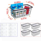 4 set Hanging Wall Basket Organizer (Black-New / 4 PACK)