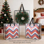 Heavy Duty Clear Wreath Storage Bag & Sturdy Moving Box Alternative (SClear / 6 Pack)